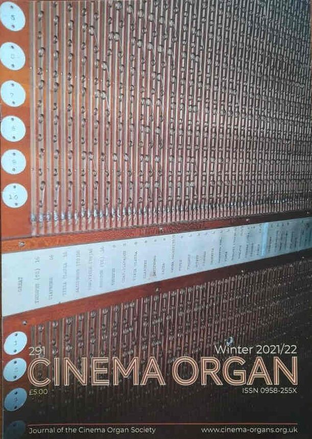 CINEMA ORGAN magazine side cover Issue 291 Winter 2021