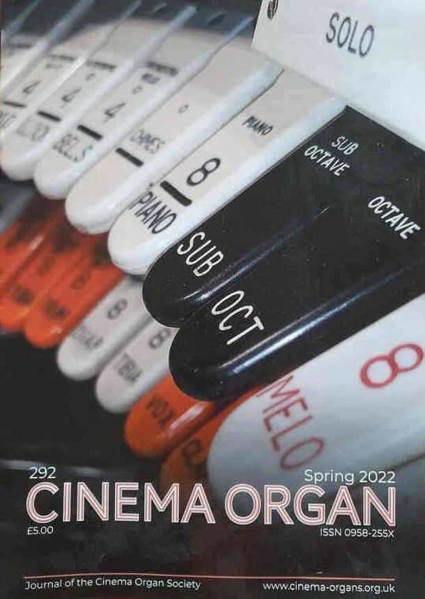CINEMA ORGAN magazine side cover Issue 292 Spring 2022