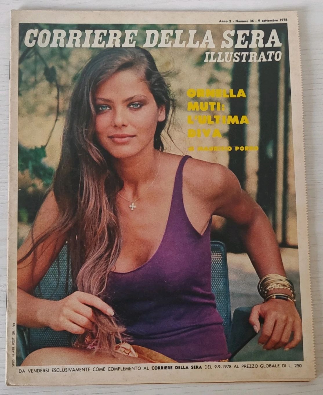 CORRIERE DELLA SERA ILLUSTRATO magazine side cover Issue 36 9 September 1978