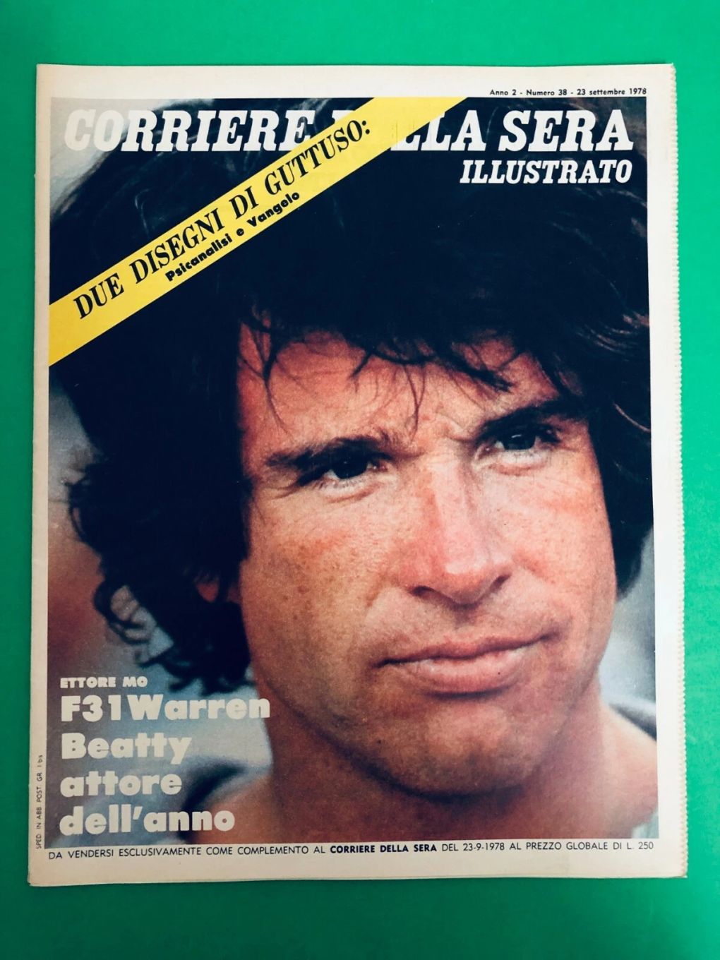 CORRIERE DELLA SERA ILLUSTRATO magazine side cover Issue 38 23 September 1978