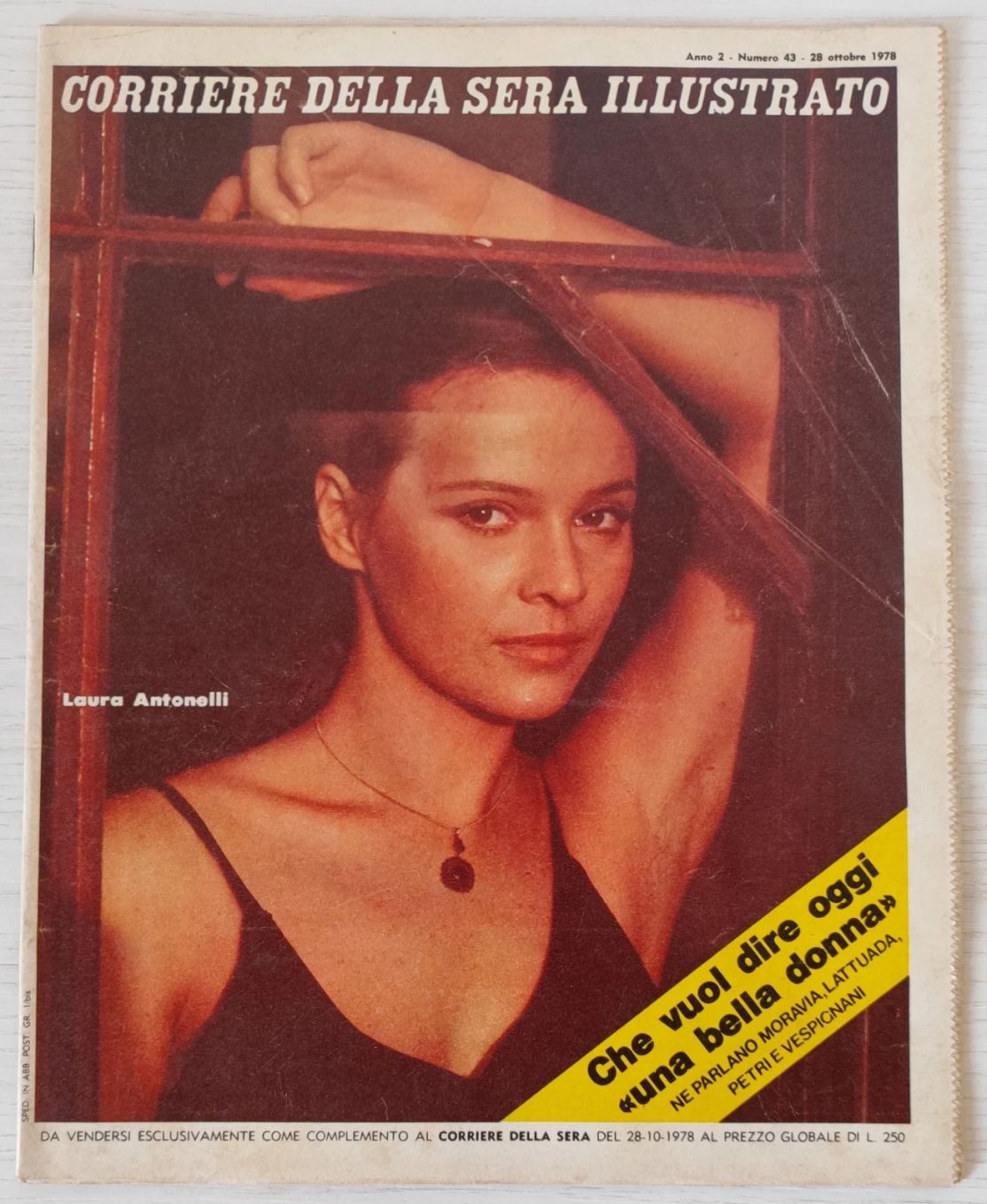 CORRIERE DELLA SERA ILLUSTRATO magazine side cover Issue 43 28 October 1978