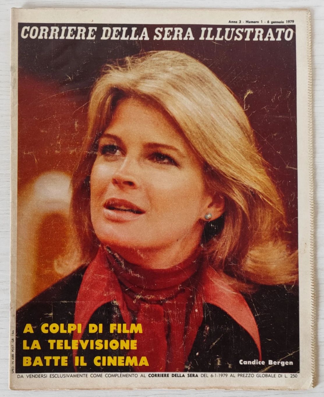 CORRIERE DELLA SERA ILLUSTRATO magazine side cover Issue 1 6 January 1979