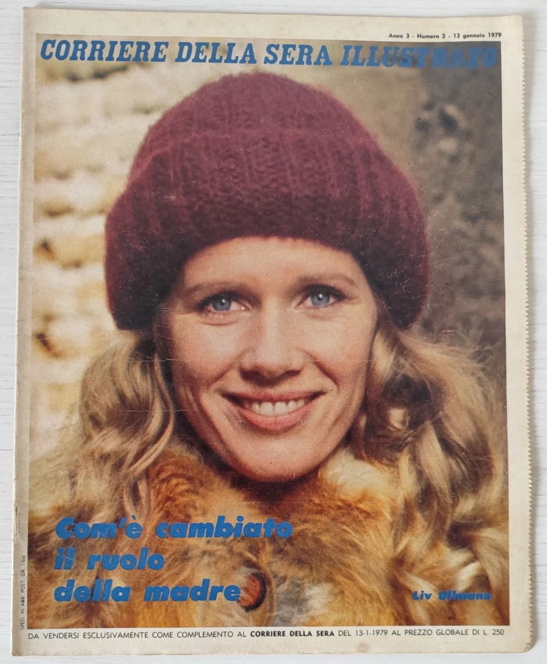 CORRIERE DELLA SERA ILLUSTRATO magazine side cover Issue 2 13 January 1979