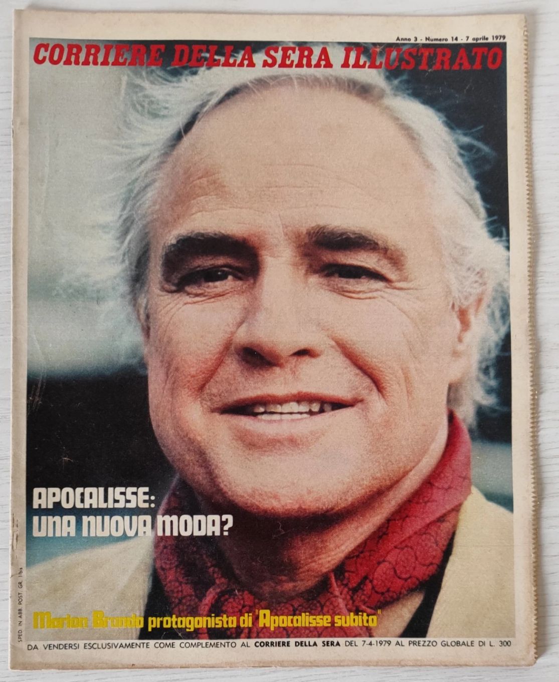 CORRIERE DELLA SERA ILLUSTRATO magazine side cover Issue 14 7 April 1979