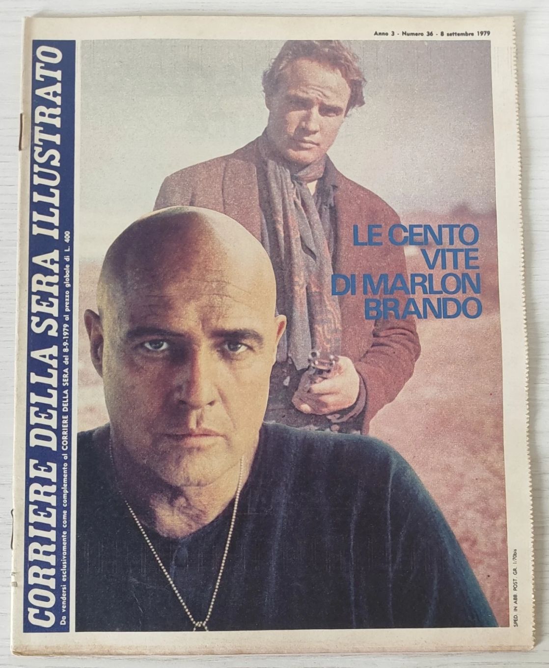 CORRIERE DELLA SERA ILLUSTRATO magazine side cover Issue 36 8 September 1979