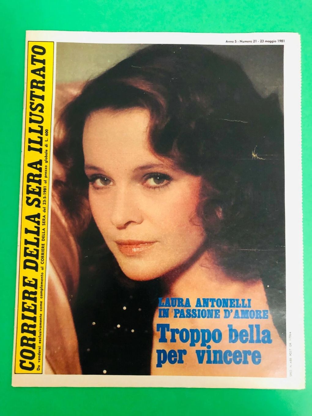 CORRIERE DELLA SERA ILLUSTRATO magazine side cover Issue 21 23 May 1981