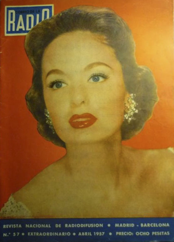 CORREO DE LA RADIO magazine side cover Issue 57  April 1954
