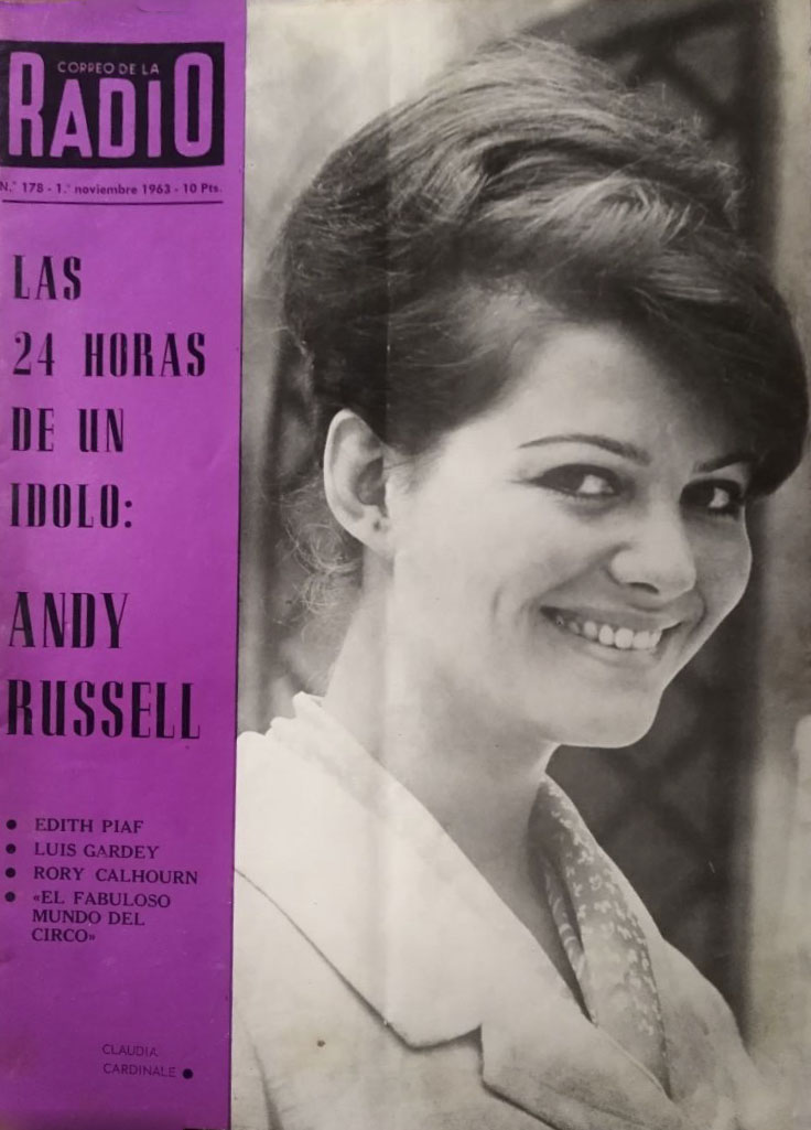 CORREO DE LA RADIO magazine side cover Issue 178  November 1963
