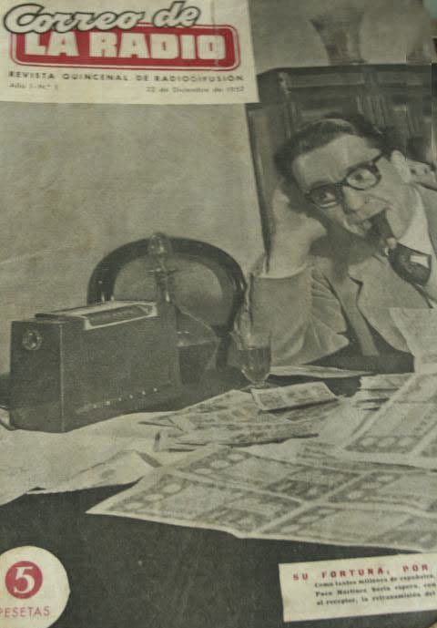 CORREO DE LA RADIO magazine side cover Issue 1  December 1952