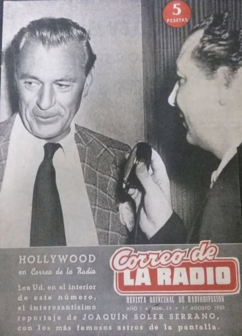 CORREO DE LA RADIO magazine side cover Issue 13   1953
