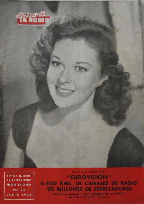 CORREO DE LA RADIO magazine side cover Issue 25  July 1954