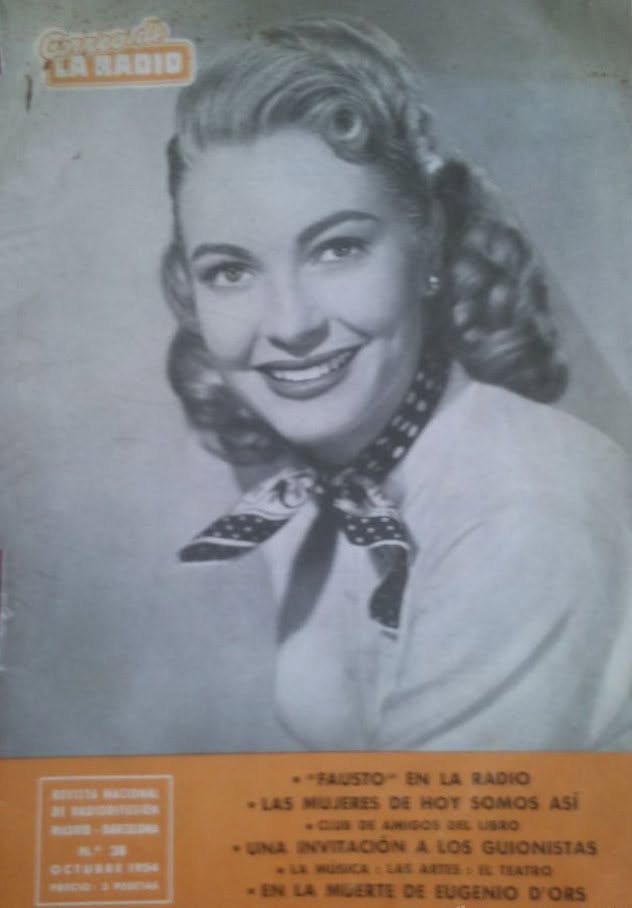CORREO DE LA RADIO magazine side cover Issue 28  October 1954