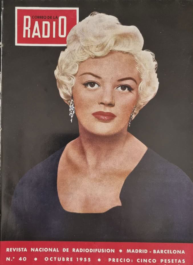 CORREO DE LA RADIO magazine side cover Issue 40  October 1955