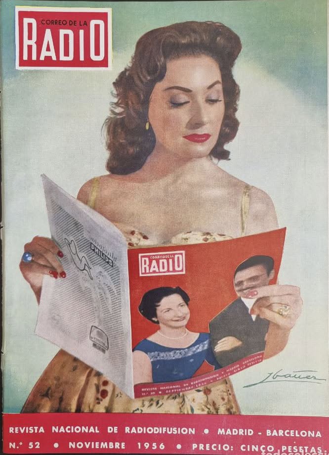 CORREO DE LA RADIO magazine side cover Issue 52  November 1956