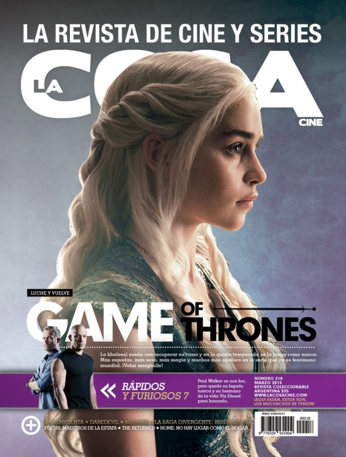 LA COSA CINE magazine side cover Issue 218 March 2015
