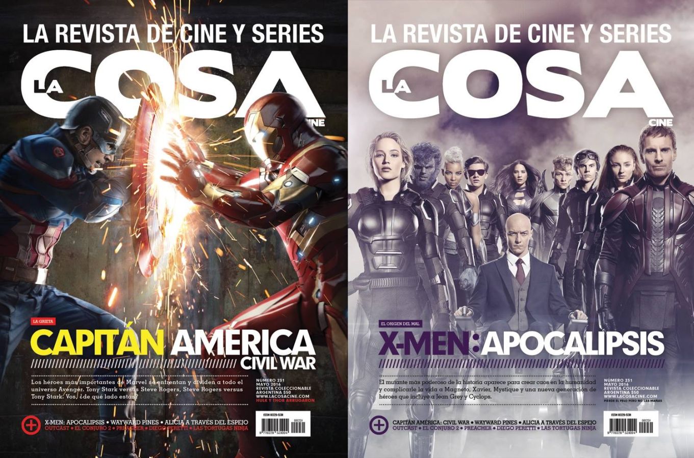 LA COSA CINE magazine side cover Issue 231 May 2016