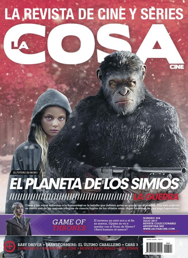 LA COSA CINE magazine side cover Issue 244 July 2017
