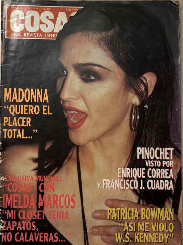 COSAS CHILE magazine side cover 28 March 1991
