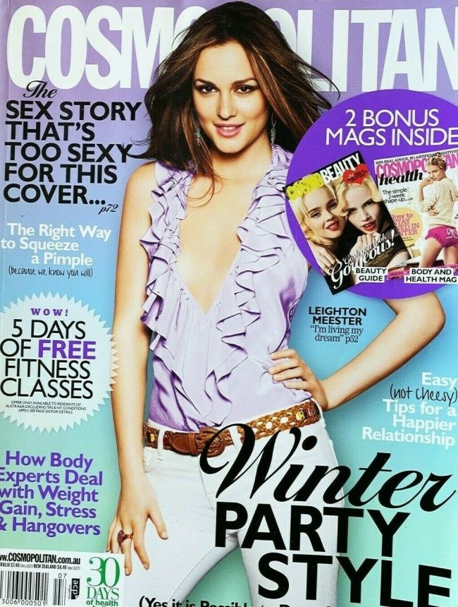 COSMOPOLITAN AUSTRALIA magazine side cover  July 2010