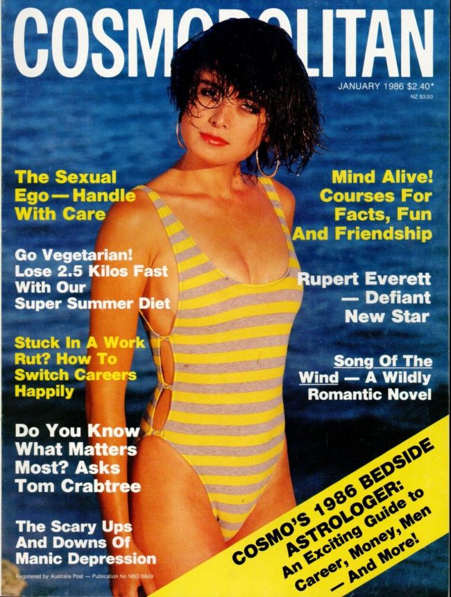 COSMOPOLITAN AUSTRALIA magazine side cover  January 1986