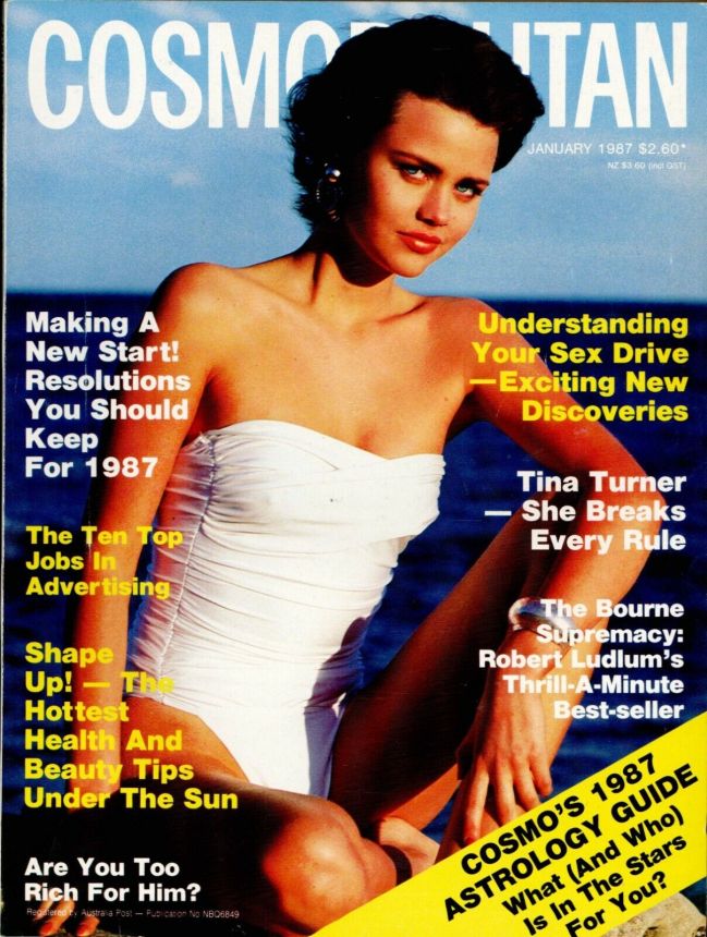 COSMOPOLITAN AUSTRALIA magazine side cover  January 1987