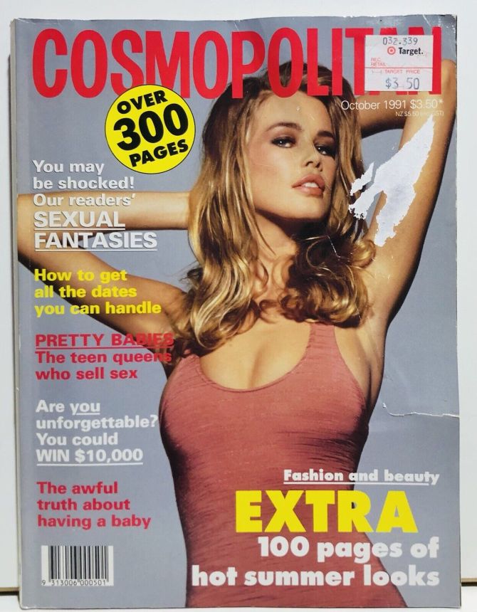 COSMOPOLITAN AUSTRALIA magazine side cover  October 1991