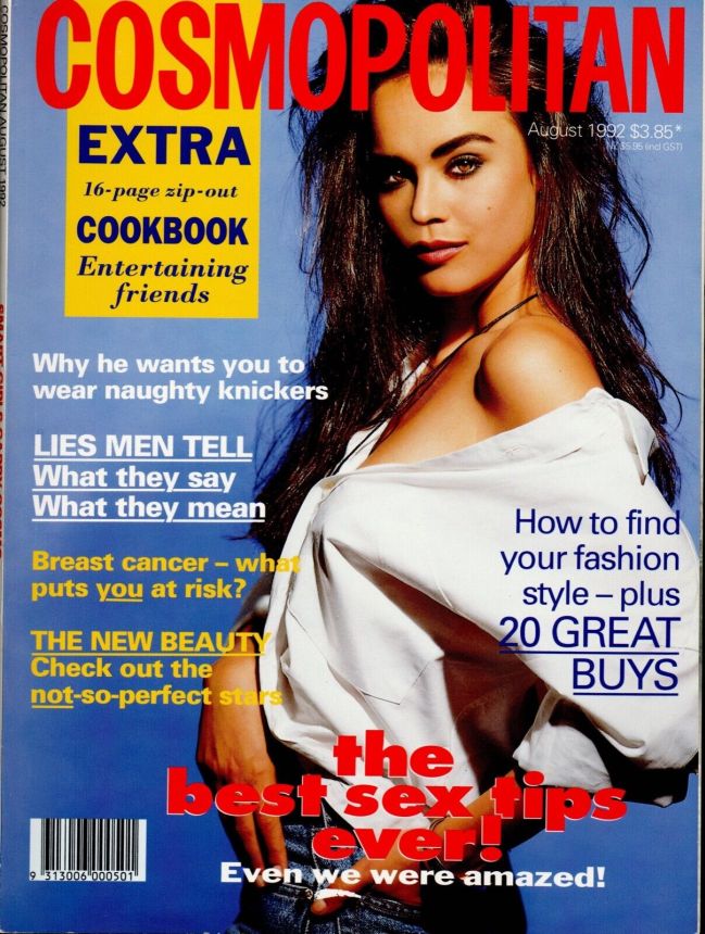 COSMOPOLITAN AUSTRALIA magazine side cover  August 1992