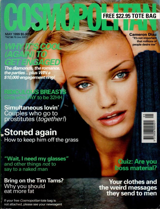 COSMOPOLITAN AUSTRALIA magazine side cover  May 1999