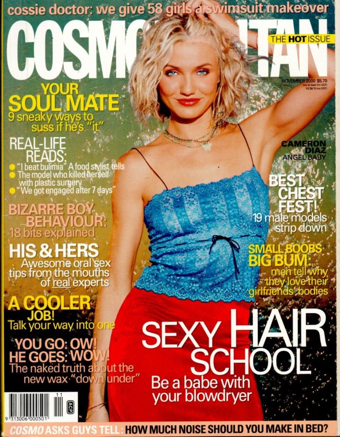 COSMOPOLITAN AUSTRALIA magazine side cover  November 2000