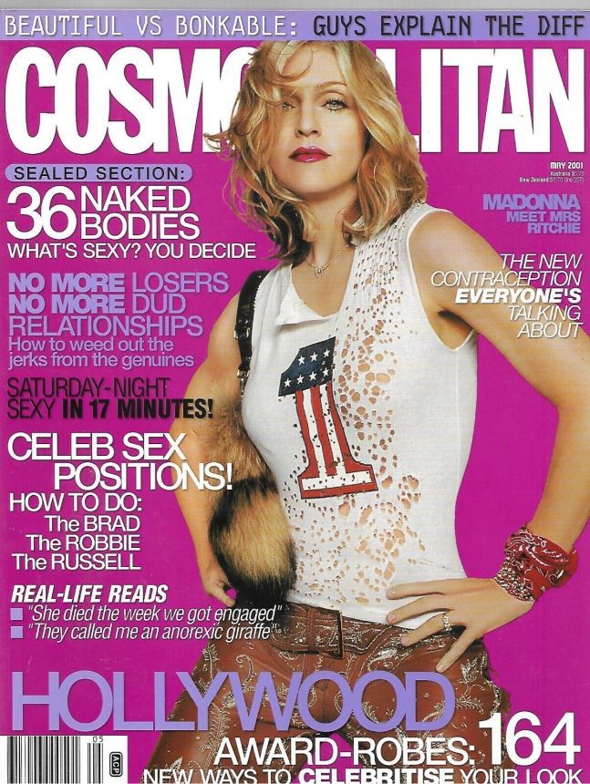 COSMOPOLITAN AUSTRALIA magazine side cover  May 2001