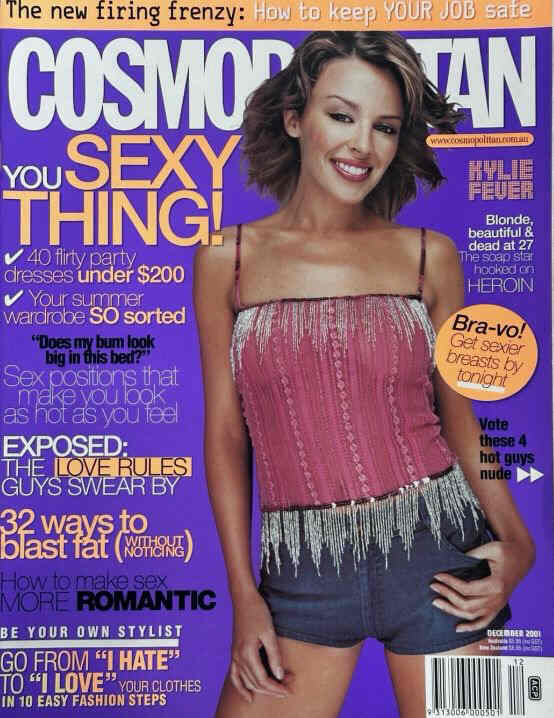 COSMOPOLITAN AUSTRALIA magazine side cover  December 2001