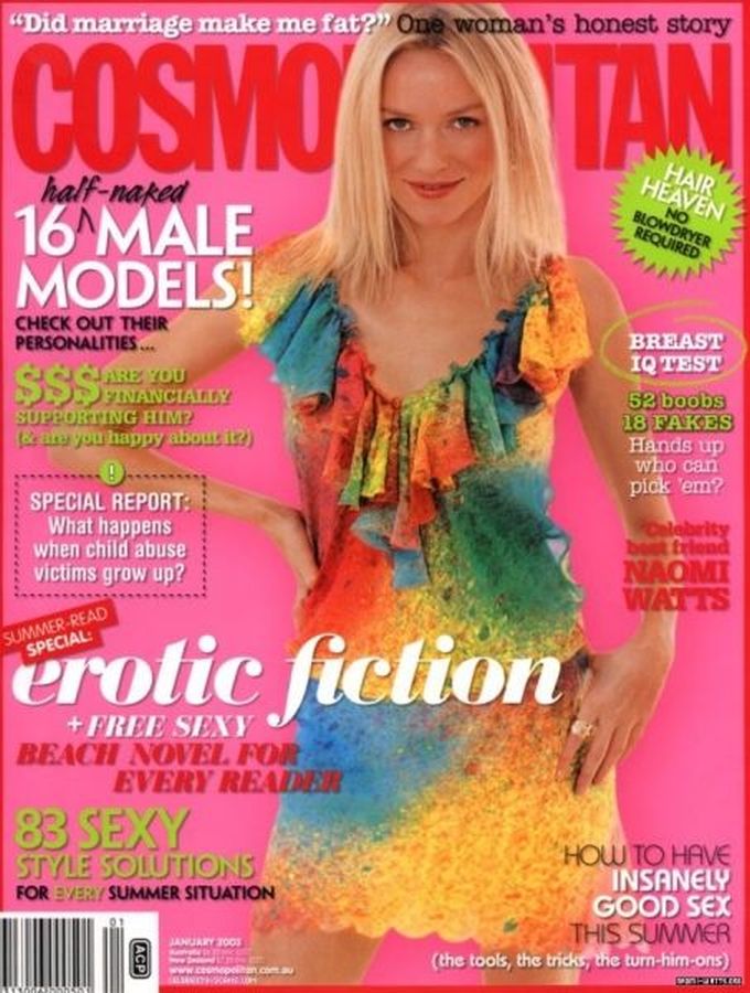 COSMOPOLITAN AUSTRALIA magazine side cover  January 2003