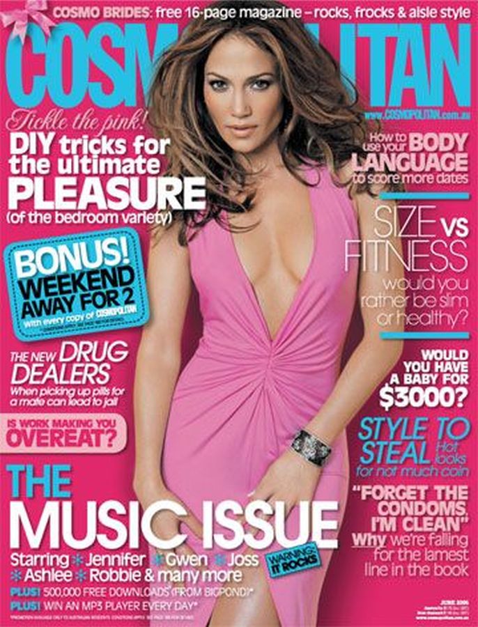 COSMOPOLITAN AUSTRALIA magazine side cover  June 2005