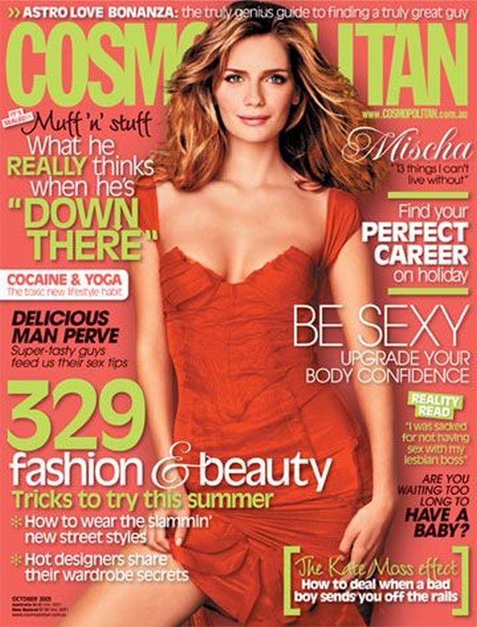 COSMOPOLITAN AUSTRALIA magazine side cover  October 2005