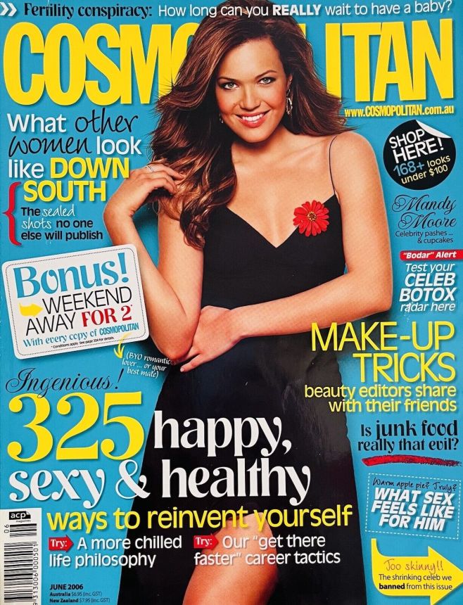 COSMOPOLITAN AUSTRALIA magazine side cover  June 2006