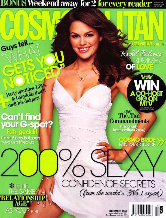 COSMOPOLITAN AUSTRALIA magazine side cover  December 2006