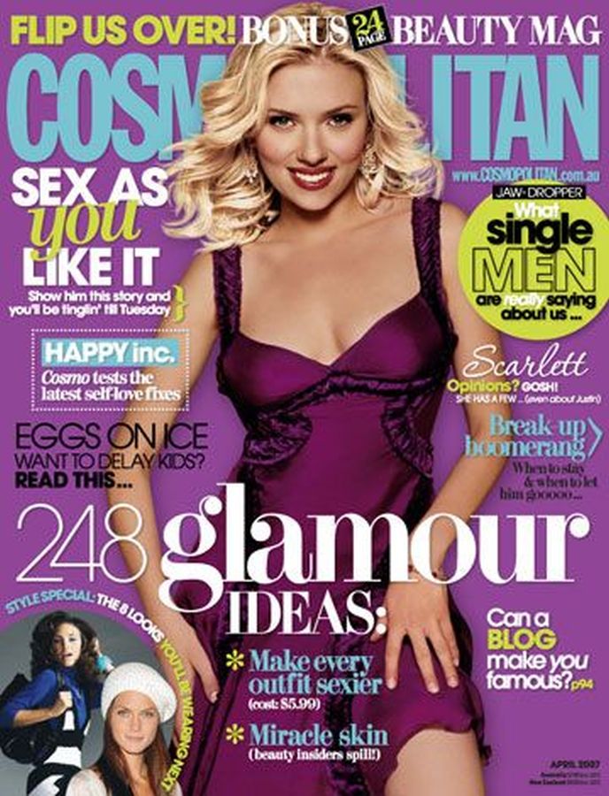 COSMOPOLITAN AUSTRALIA magazine side cover  April 2007
