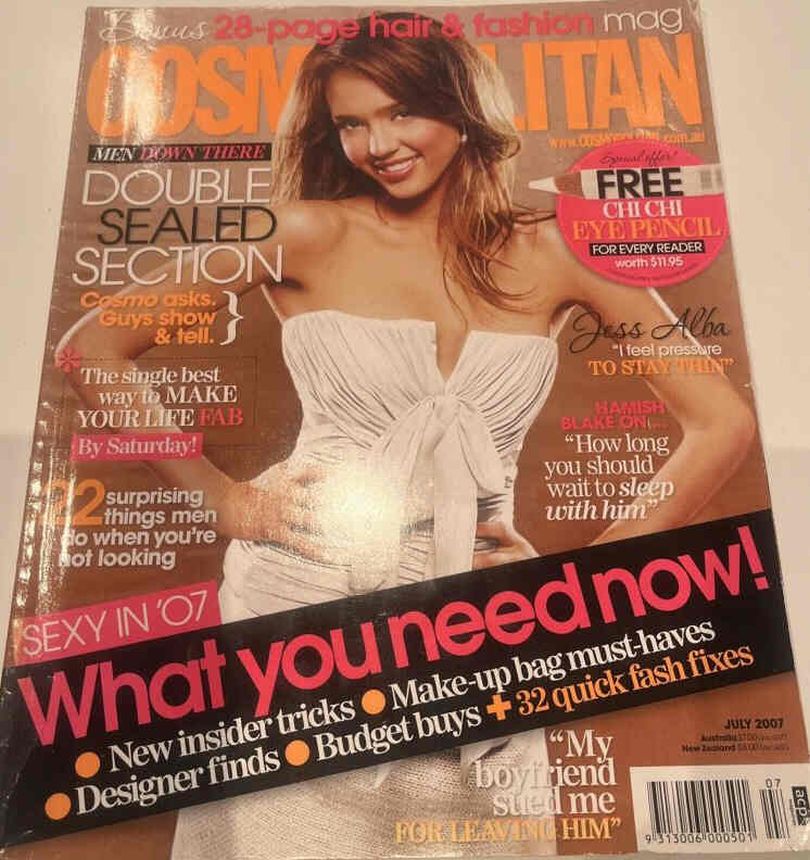 COSMOPOLITAN AUSTRALIA magazine side cover  July 2007