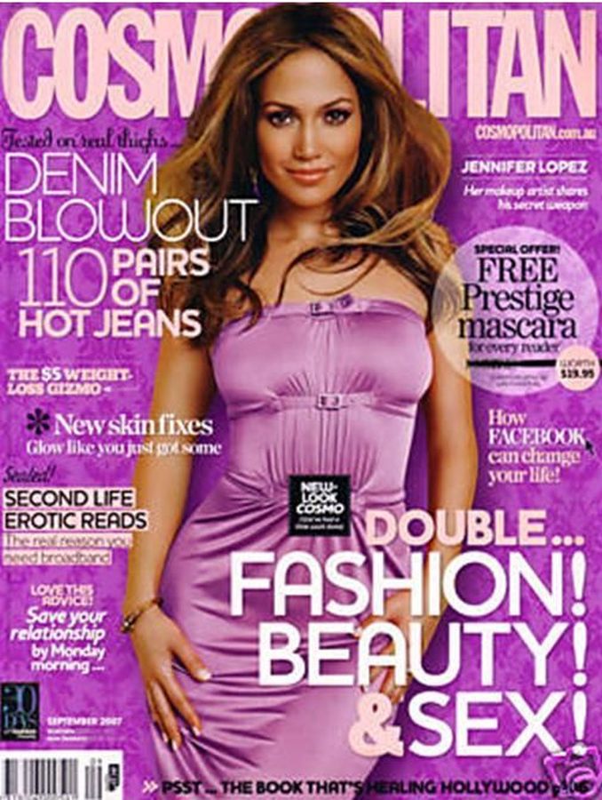 COSMOPOLITAN AUSTRALIA magazine side cover  September 2007