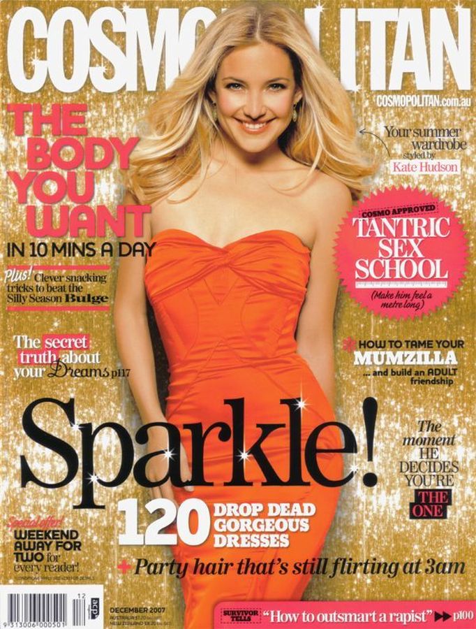 COSMOPOLITAN AUSTRALIA magazine side cover  December 2007