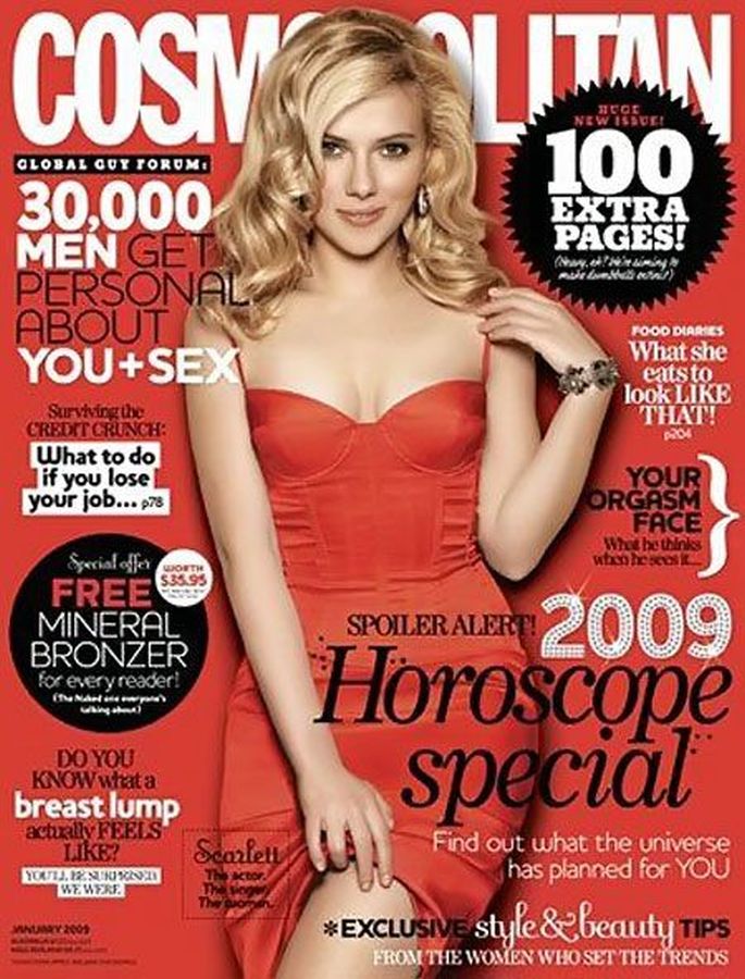 COSMOPOLITAN AUSTRALIA magazine side cover  January 2009