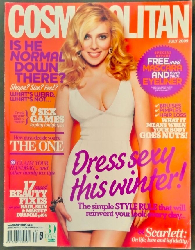 COSMOPOLITAN AUSTRALIA magazine side cover  July 2009
