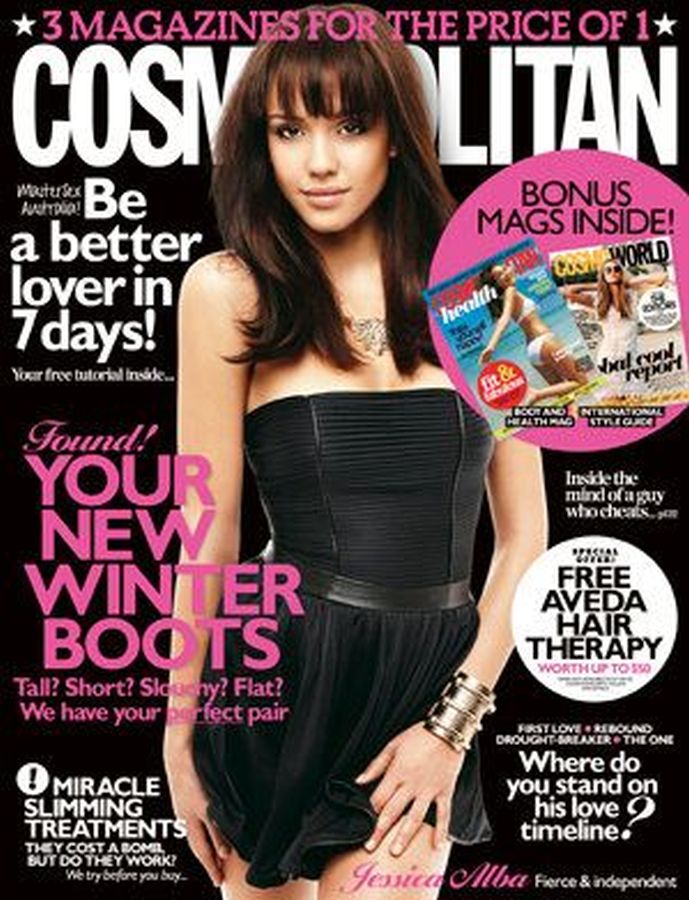 COSMOPOLITAN AUSTRALIA magazine side cover  April 2010