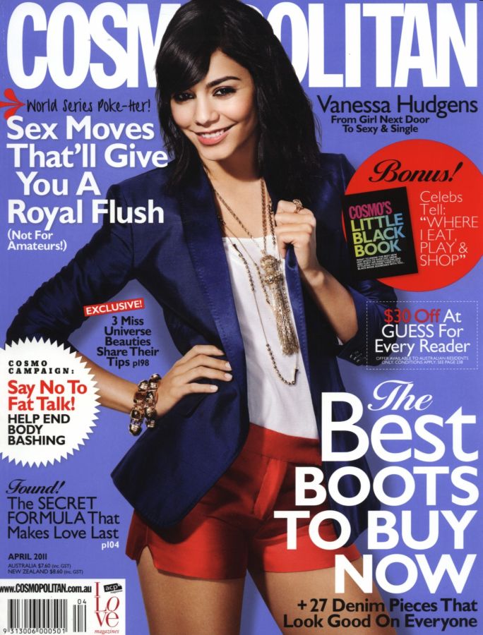 COSMOPOLITAN AUSTRALIA magazine side cover  April 2011