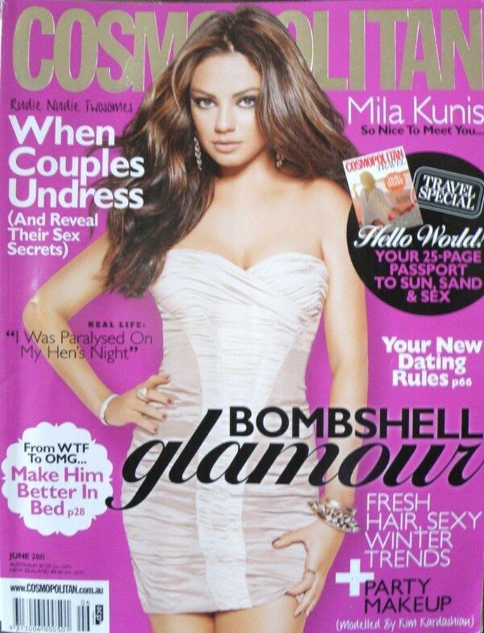 COSMOPOLITAN AUSTRALIA magazine side cover  June 2011
