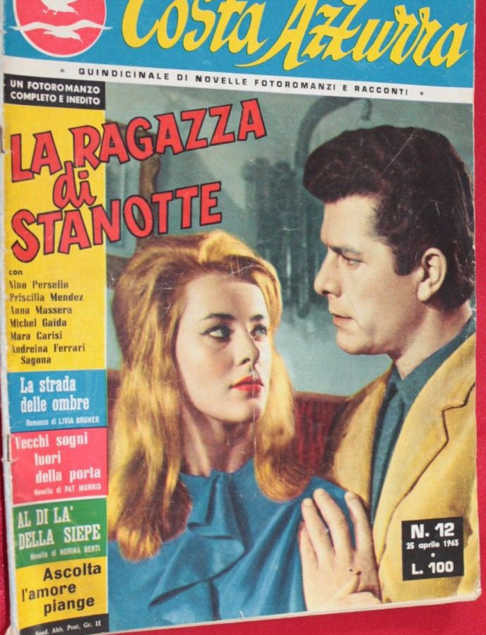 COSTA AZZURRA magazine side cover Issue 12 25 April 1963