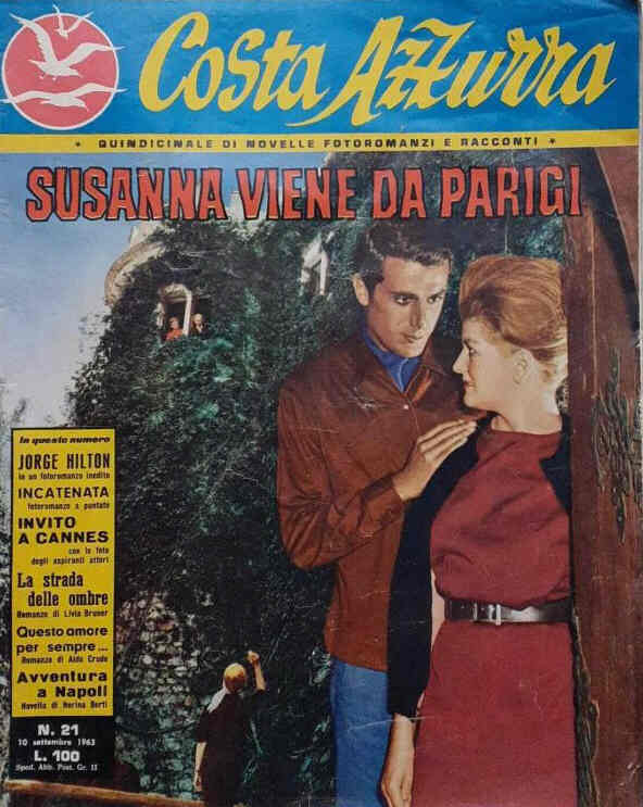 COSTA AZZURRA magazine side cover Issue 21 10 September 1963