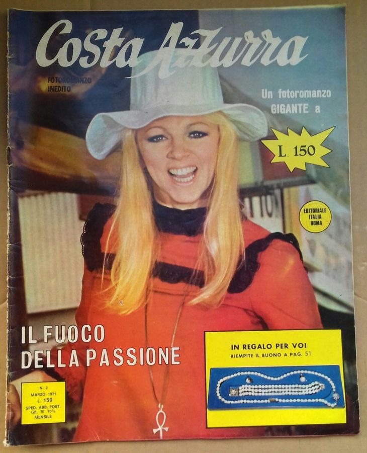 COSTA AZZURRA magazine side cover Issue 2  March 1971