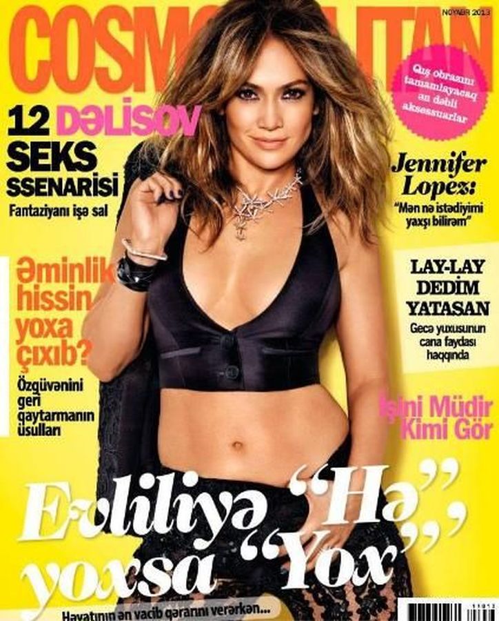 COSMOPOLITAN AZERBAIJAN magazine side cover  November 2013