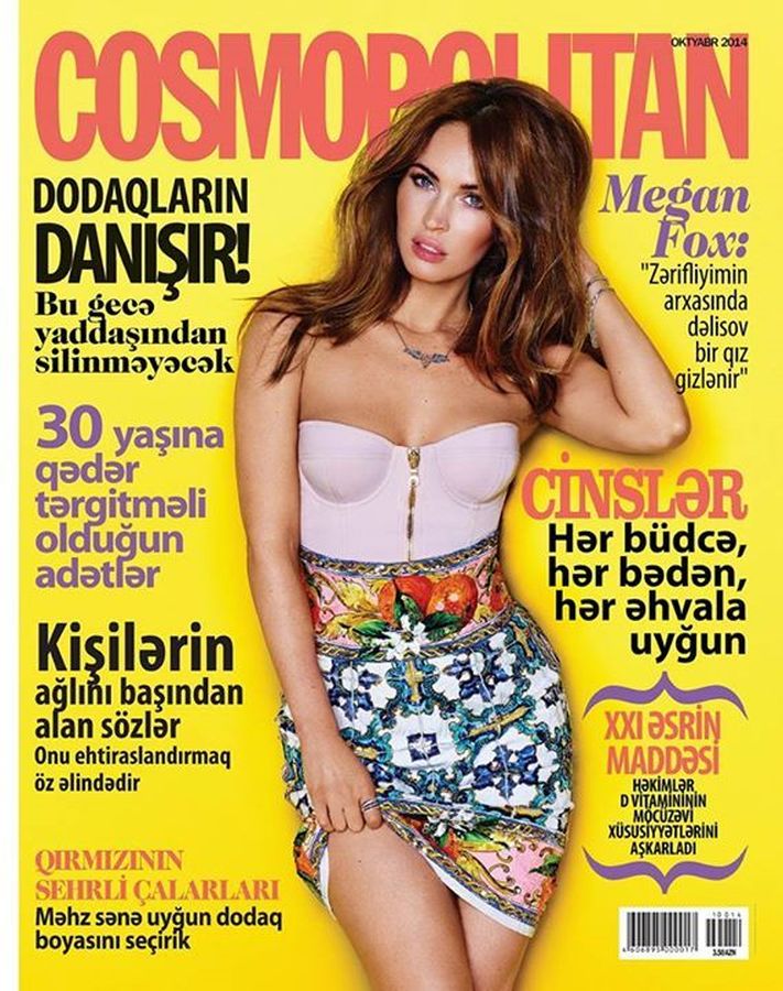 COSMOPOLITAN AZERBAIJAN magazine side cover  October 2014